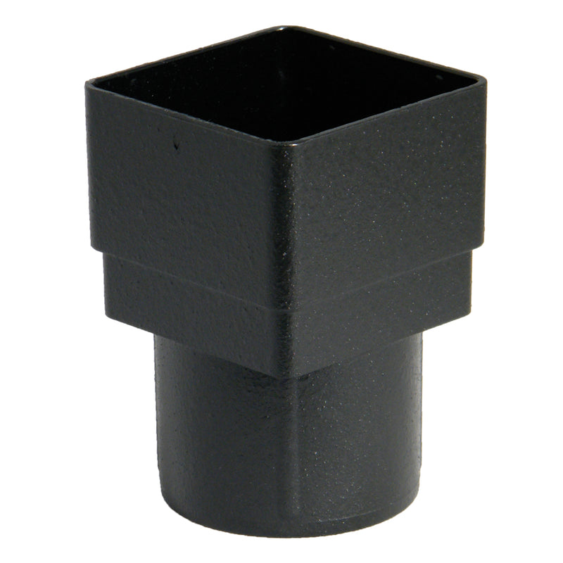 RDS2CI - Floplast "Cast Iron" Style 65mm Square to 68mm Round Downpipe Adaptor