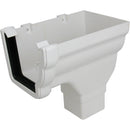 RON3 - Floplast 110mm Niagara Ogee Stopend Outlet Right Handed - Connects to 65mm Square Downpipe
