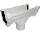 RON4 - Floplast 110mm Niagara Ogee Running Outlet - Connects to 80mm Round Downpipe