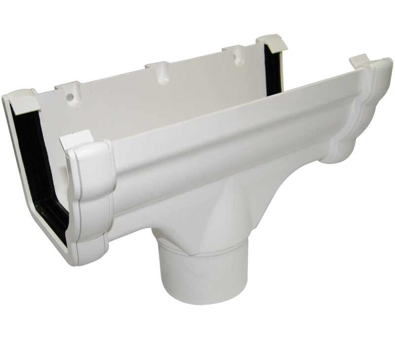 RON1 - Floplast 110mm Niagara Running Outlet - Connects to 65mm Square and 68mm Round Downpipe