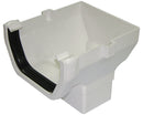 ROS2 - Floplast 114mm Square Line Stopend Outlet - Connects to 65mm Square Downpipe