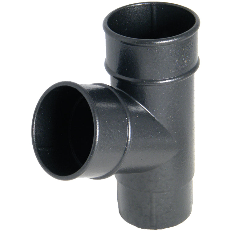 RY1CI - Floplast "Cast Iron" Style 68mm Round Downpipe 67.5 Degree Branch