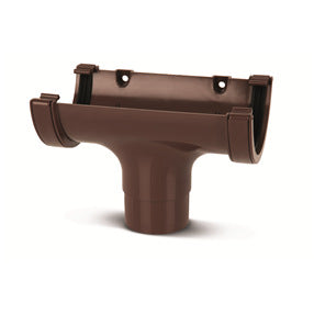 RWO1- Marshall Tufflex Half Round 114mm Gutter Running Outlet - To Fit 68mm Round Pipe