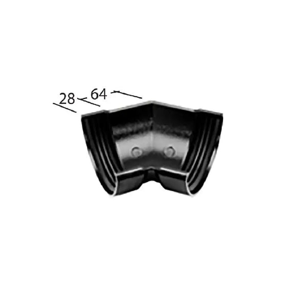 GE537H - Marley Alutec Evolve 128mm Deepflow 135 Degree Angle - Heritage Black